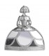 Figura decorativa menina clásica chic en resina plata con espejo