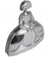 Figura decorativa menina clásica chic en resina plata con espejo 1