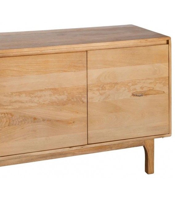 Aparador madera mango de cuatro puertas estilo boho natural 3