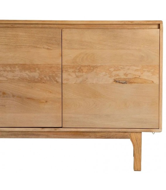 Aparador madera mango de cuatro puertas estilo boho natural 4