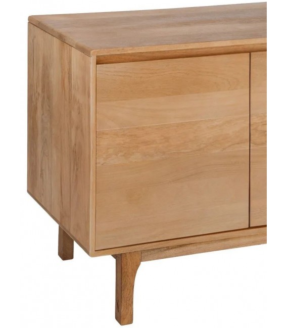 Aparador madera mango de cuatro puertas estilo boho natural 5