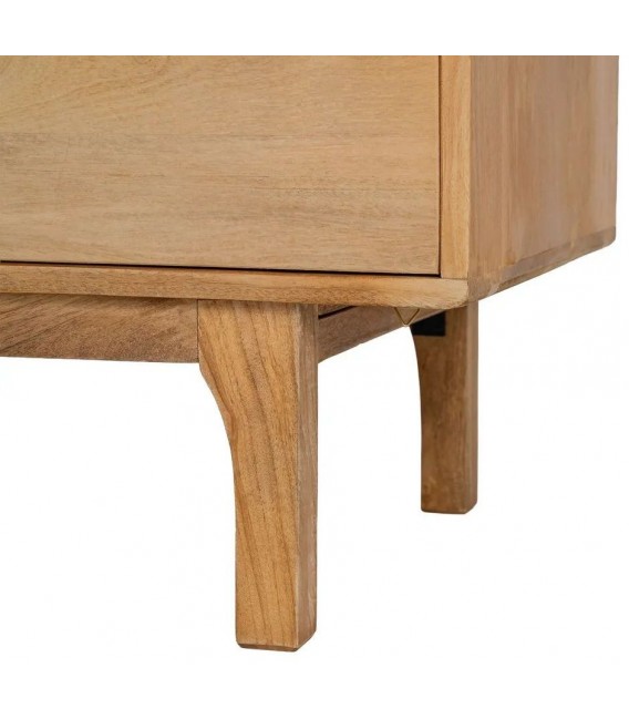 Aparador madera mango de cuatro puertas estilo boho natural 6