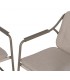 Set exterior sofá 2 plazas sillones mesa acero beige moderno 6