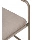 Set exterior sofá 2 plazas sillones mesa acero beige moderno 9