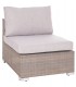 Sofá rinconera de exterior ratán natural con mesa de cristal 2