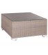 Sofá rinconera de exterior ratán natural con mesa de cristal 3