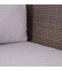 Sofá rinconera de exterior ratán natural con mesa de cristal 6