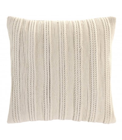 Set 2 cojines macramé algodón beige desenfundables ibicenco