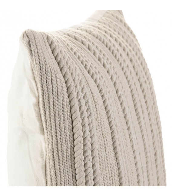 Set 2 cojines macramé algodón beige desenfundables ibicenco 1