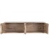 Mueble de televisión flotante madera acacia natural 4 puertas 3