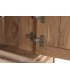 Mueble de televisión flotante madera acacia natural 4 puertas 6