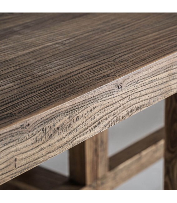 Mesa de comedor XXL madera maciza olmo estilo boho natural 2