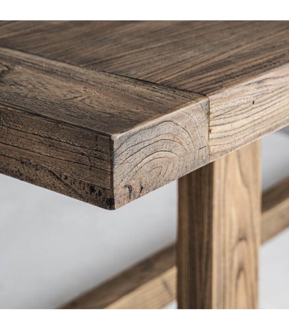 Mesa de comedor XXL madera maciza olmo estilo boho natural 3