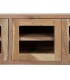 Mueble de televisión madera mango natural cuatro puertas cristal 2