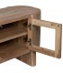 Mueble de televisión madera mango natural cuatro puertas cristal 4