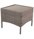Set mesa y dos sillones de ratán sintético gris cojines crudo 1