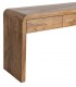 Consola de entrada de madera maciza mango nogal tres cajones 3