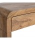 Consola de entrada de madera maciza mango nogal tres cajones 7