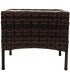 Set exterior de ratán sintético nogal con mesa y dos sillones 3