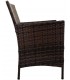Set exterior de ratán sintético nogal con mesa y dos sillones 5
