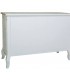 Cómoda en blanco rozado de madera maciza abeto con nueve cajones 3