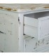 Cómoda en blanco rozado de madera maciza abeto con nueve cajones 7