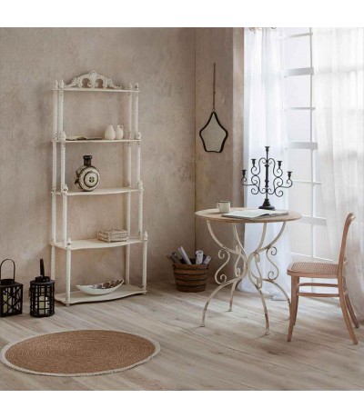 Estantería color blanco roto rozado de madera estilo romántico mdmhogar