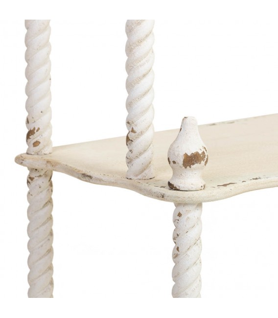 Estantería color blanco roto rozado de madera estilo romántico 3