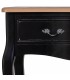 Escritorio color negro patinado de madera maciza con tres cajones 6