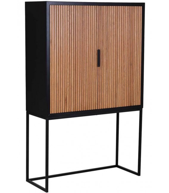 Armario alacena industrial de madera color nogal estilo industrial