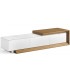 Mueble de TV extensible  madera de roble con cerámica mármol 3