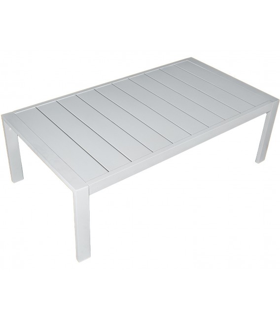 Set de exterior en aluminio color blanco con sofá y sillones 4