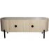 Mueble de TV de madera natural con papel travertino contemporáneo 2