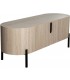 Mueble de TV de madera natural con papel travertino contemporáneo  1