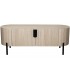 Mueble de TV de madera natural con papel travertino contemporáneo 8