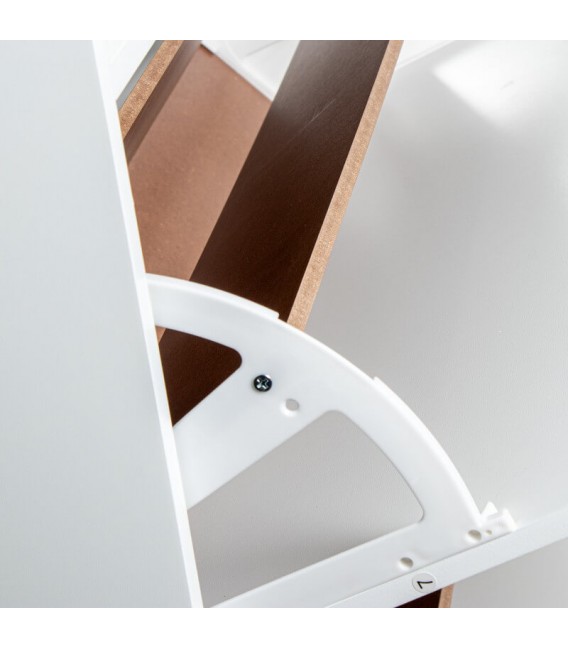 Zapatero madera blanco 3 puertas  abatibles independientes 2