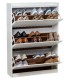 Zapatero madera blanco 3 puertas  abatibles independientes 1