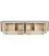 Mueble de TV madera color beige con mármol blanco contemporáneo 1