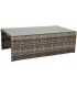 Set de exterior ratán gris oscuro con sofá con sillones y mesa 1