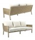 Set de exterior ratán natural con sofá mesa de centro y sillones 1