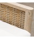 Set de exterior ratán natural con sofá mesa de centro y sillones 4
