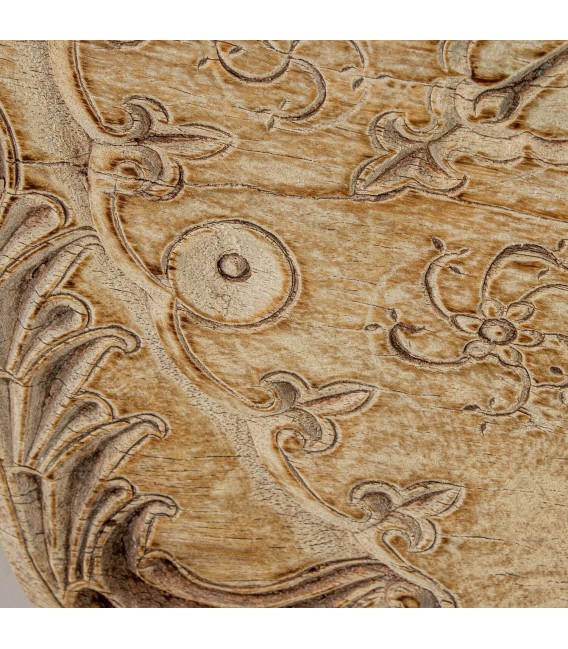 Consola de entrada étnica en madera de mango tallada artesanal 6