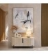 Aparador de madera contemporáneo efecto travertino de dos puertas mdmhogar