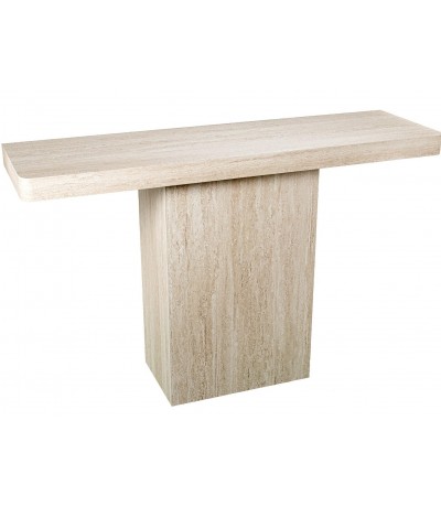 Consola de entrada madera efecto travertino estilo contemporáneo