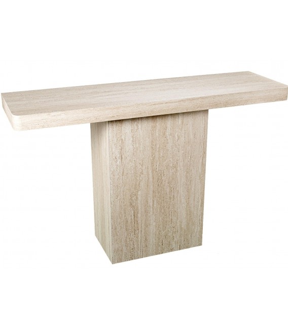 Consola de entrada madera efecto travertino estilo contemporáneo