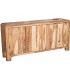 Aparador estilo boho de madera acacia cuatro puertas en nogal