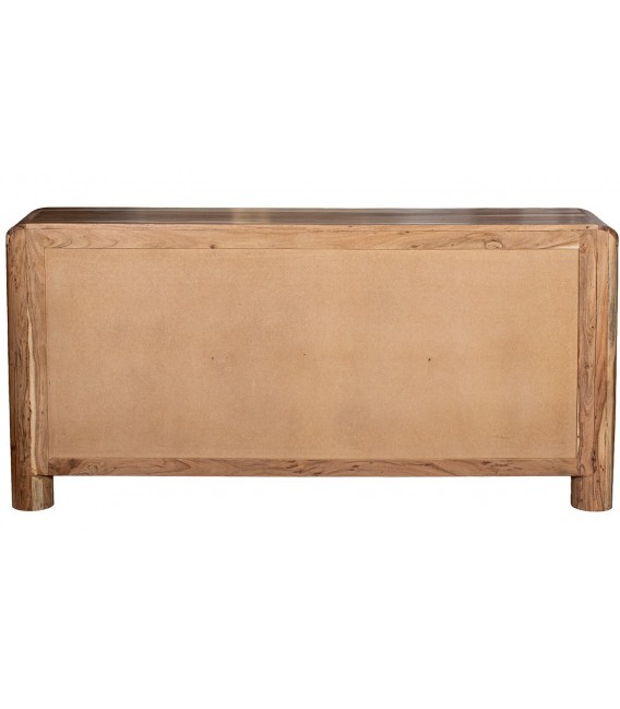 Aparador estilo boho de madera acacia cuatro puertas en nogal 5