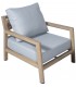 Set de exterior en aluminio imitación madera con sillones y mesa  1