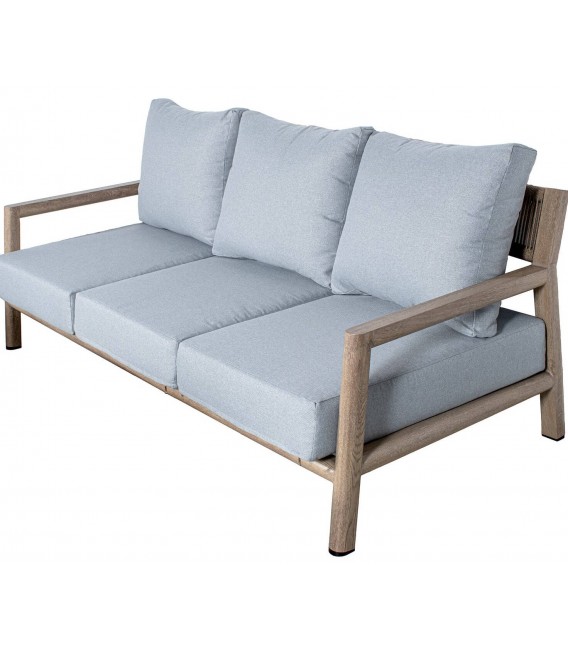 Set de exterior en aluminio imitación madera con sillones y mesa  5