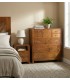 Cómoda grande madera maciza mindi 8 cajones estilo colonial